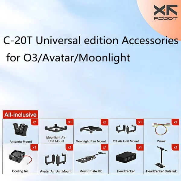 XF C-20T Gimbal 19mm Camera Support DJI O3 Unit WalkSnail Moonlight Avatar for Fixed-wing FPV Racing Drone - Image 6