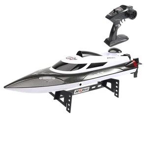 HXJRC HJ809 2.4G 4CH RC Boat Fishing Trawler Netting High Speed LED Light Speedboat Capsizing Reset Waterproof 35km/h Electric Racing Vehicles Models Lakes Pools Remote Control Toys