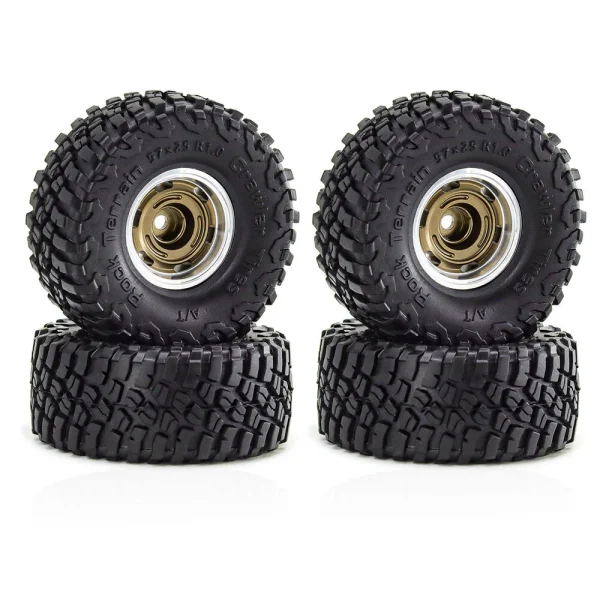 4PCS 1.0 Inch Wheels BFLU Tires Spare Parts for TRX4M SCX24 FMS24 RC Climbing Car Vehicle Models Accessories Parts - Image 3
