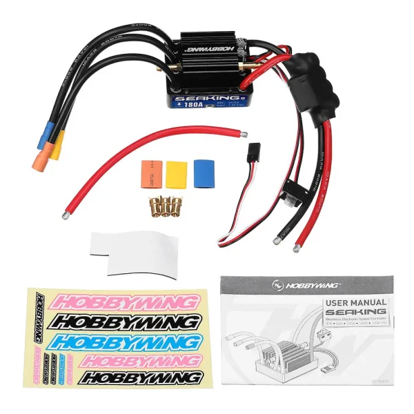 Hobbywing Seaking V3 180A Brushless Waterproof ESC Speed Controller 6V/5A BEC for Rc Boat Parts - Image 5