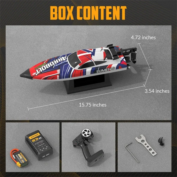 Volantexrc 797-6 SR40 2.4G 35mph RTR Brushless RC Boat Waterproof Auto Self Righting Reverse LED Light Water Cooling System Full Proportional High Speed Remote Control Ship Vehicles Models Toys - Image 8