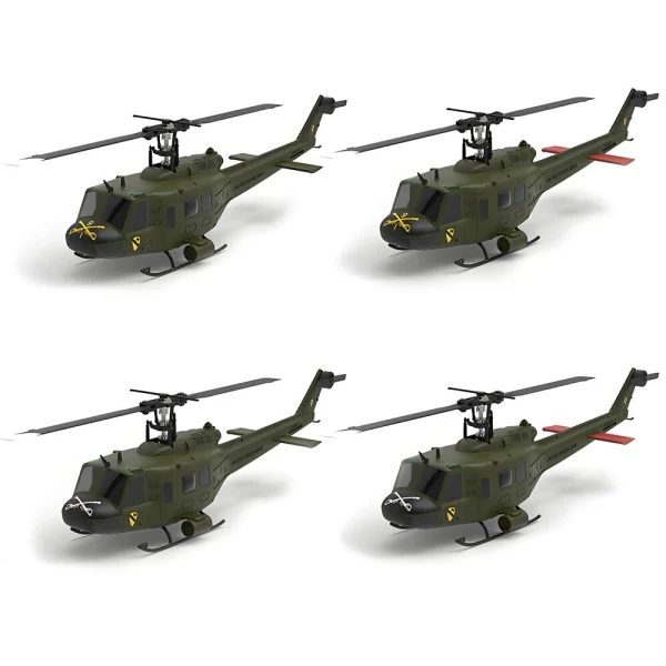 Eachine E190 1:34 UH-1 HUEY Scale 2.4G 6CH Altitude Hold Optical Flow Positioning Dual Brushless Motor RC Helicopter - Image 6