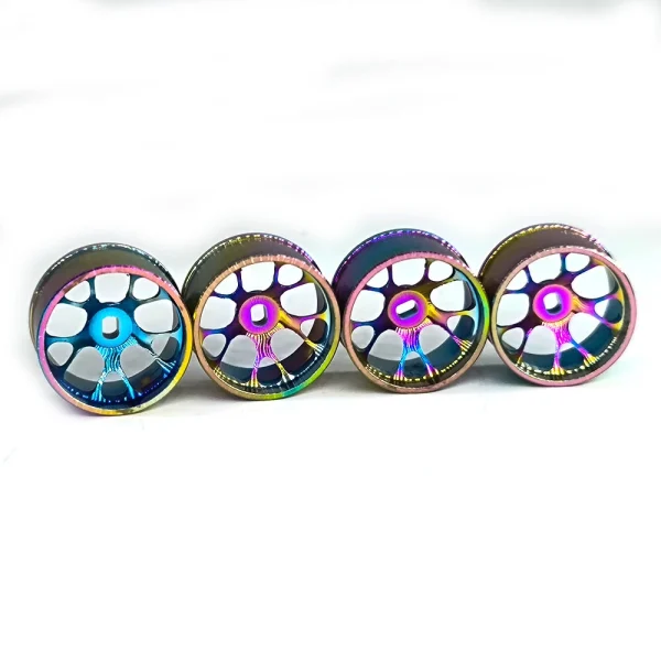 4PCS Drift Tires Wheels Metal Rims for Wltoys Mini-Q 1/28 K969 K989 P939 284131 On-Road RC Cars Vehicles Models Spare Parts B Versions - Image 3