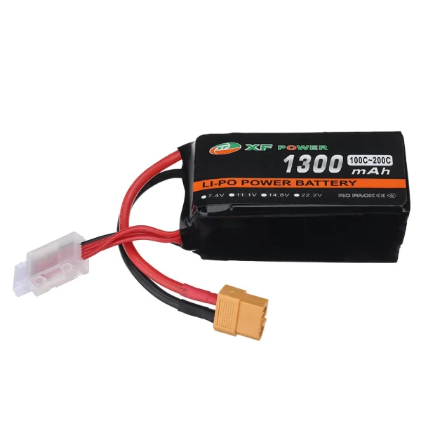 XF POWER 14.8V 1300mAh 100/200C 4S LiPo Battery XT60 Plug for RC Drone - Image 5