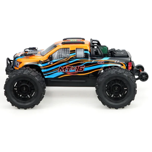 ZD Racing MT16 RTR 1/16 2.4G 4WD 80km/h Fast Brushless RC Car 3S Desert Monster Off-Road Truck Alloy Chassis LED Light Full Proportional Vehicles Models Toys Oil Filled Shocks - Image 8