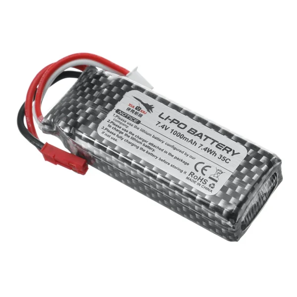 XIAXIU Raptor H650 Sea Land Air RC Airplane Warbird Spare Parts 7.4V 1000mAh Lipo Battery With JST Plug - Image 2