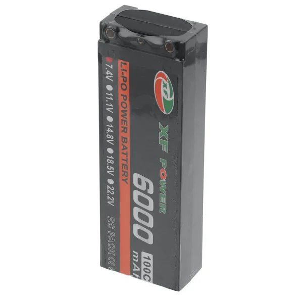 XF POWER 7.4V 6000mAh 100C 2S LiPo Battery T Deans Plug for RC Drone - Image 4