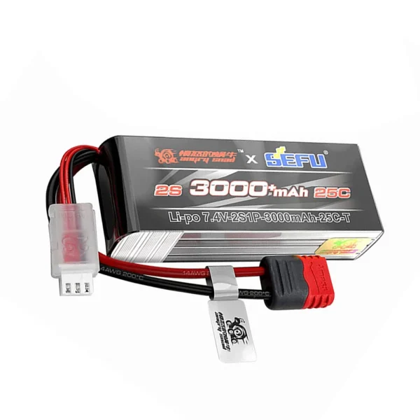 MJX 2S 7.4V 25c 3000mAh L I-PO Battery with T-plug for MJX 16208 16209 14209 14210 RC Car Parts - Image 4