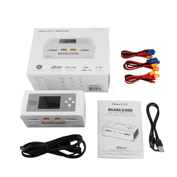 Gens Ace IMARS D300 G-Tech Channel AC 300W DC 700W 16Ax2 RC Smart Balance Charger for 1-6S LiFe Lipo LiHV 1-16S NiMH Battery - Image 7