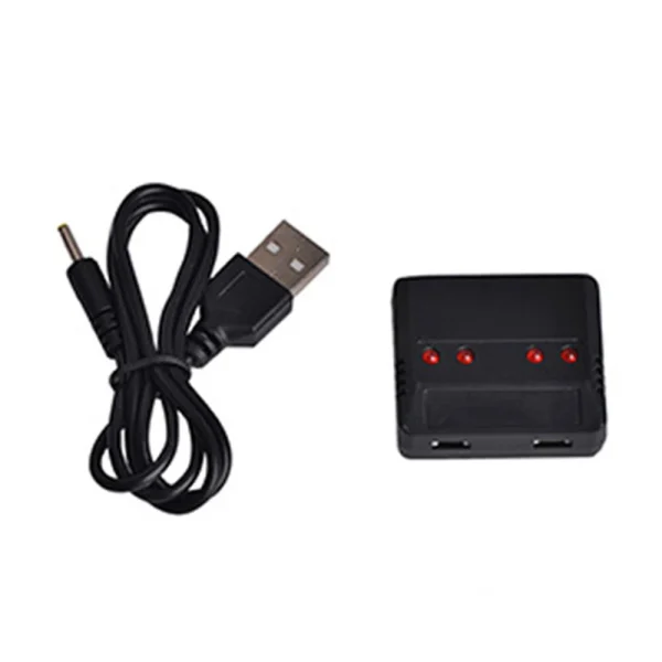 3.7v One To Four Small White Head Charger Toy Battery Quadcopter With Overcharge Protection Drone Accessories - Image 3