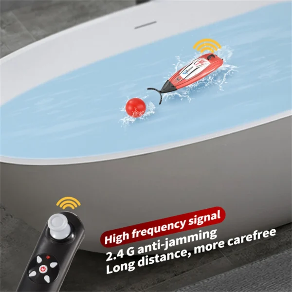 HC 804 2.4G Mini Remote Control High Speed RC Boat LED Light Palm Summer Waterproof Toy Dual Motors Pool Lakes Vehicles Models - Image 2