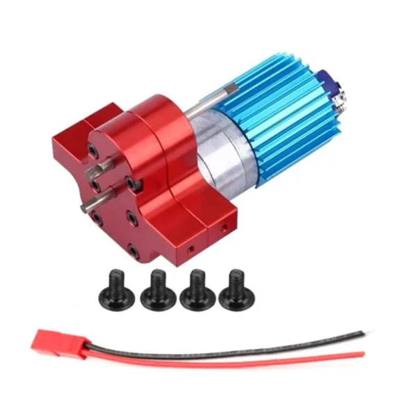 Metal Decelerate Gearbox with 370 Brushed Motor Metal Gear Heatsink Mount Base for WPL B14 B14K B24 B24K B16 B16K B36 B36K C14 C14K C24 C24K JJRC Q60 Q61 MN90 MN90K MN91 MN91K 4WD 6WD Fayee FY001 FY002 Half Scale RC Car Parts - Image 6