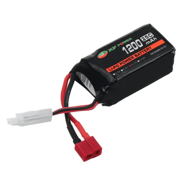 XF POWER 11.1V 1200mAh 25C 3S LiPo Battery T Deans Plug for RC Car - Image 3