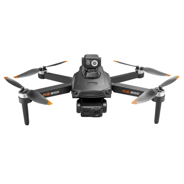 PJC RG800 MAX GPS 5G Repeater Digital FPV with 5.9inch LCD Screen Controller 1080P HD Dual Camera Servo Gimbal 360 Obstacle Avoidance Brushless Foldable RC Drone Quadcopter RTF