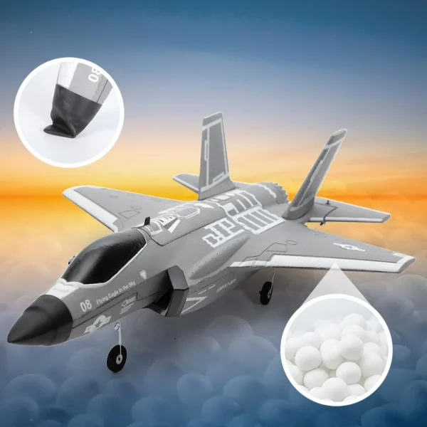 FX9635 F35 2.4GHz 4CH 330mm Wingspan EPP 6-axis Gyroscope Brushless Ducted Fan RC Airplane RTF for Beginner - Image 5