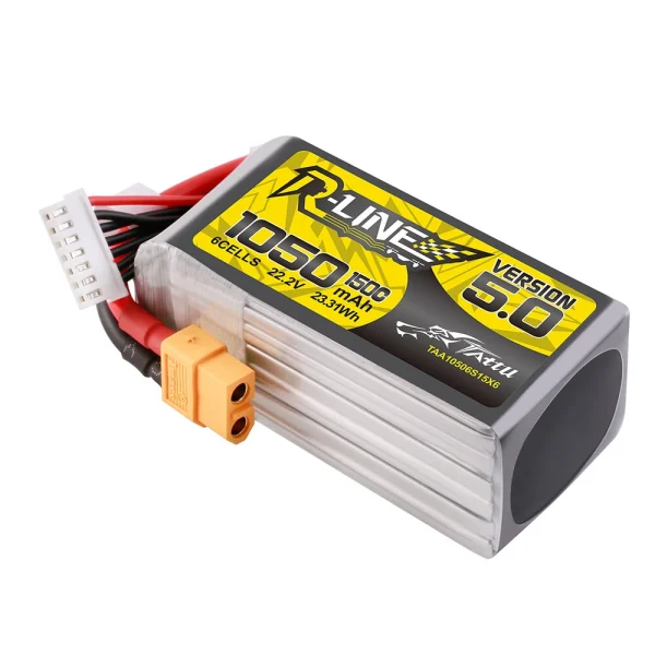 TATTU R-LINE V5.0 22.2V 1050mAh 150C 6S1P LiPo Battery XT60 Plug for RC Drone - Image 3