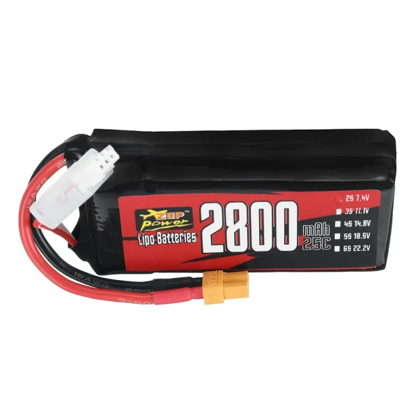 ZOP Power 7.4V 2800mAh 25C 2S LiPo Battery With XT30 Plug for RC Drone