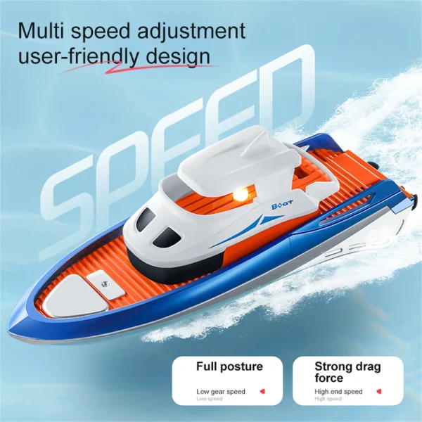 S821 S822 RTR 1/32 2.4G Mini RC Boat Waterproof Remote Control Ship LED Light High Speed Palm Speed Vehicles Models Dual Propeller Summer Pool Water Toys - Image 6