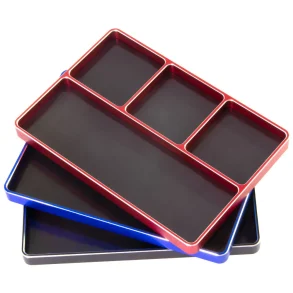 1/8 1/10 Model RC Car Metal CNC Four-Grid Simple Screw Tray Storage Box Metal Nut Screw Tray