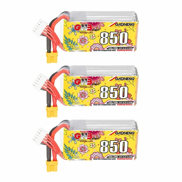 Gaoneng 15.2V 850mAh 120C 4S LiPo Battery XT30 Plug for DarwinFPV BabyApe  4S / CineApe 25 FPV RC Racing Drone - Image 5