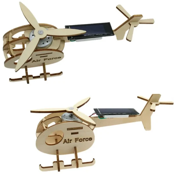 Mini Solar Plane Assembled Toy Kids Handmade Interesting Invention Educational Science Experiment DIY Gift Puzzle - Image 5