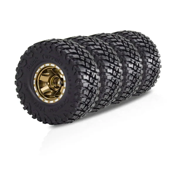 4PCS 1.0 Inch Aluminum Alloy Tire Spare Parts for SCX24 TRX4M-W185 RC Climbing Car Vehicle Models Accessories - Image 7