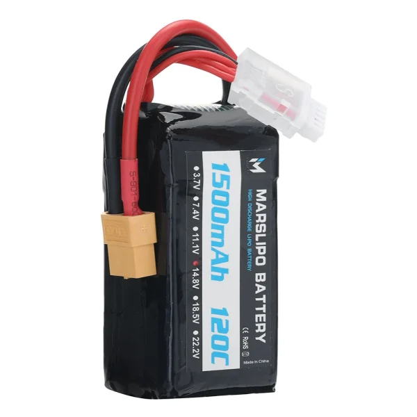 MARSLIPO 14.8V 1500mAh 120C 4S Lipo Battery XT60 Plug for RC Drones - Image 6