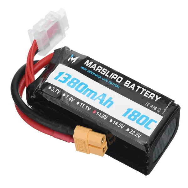 MARSLIPO 14.8V 1380mAh 180C 4S Lipo Battery XT60 Plug for GEPRC Cinebot30 HD Darwinfpv CineApe35 FPV Racing Drone - Image 4