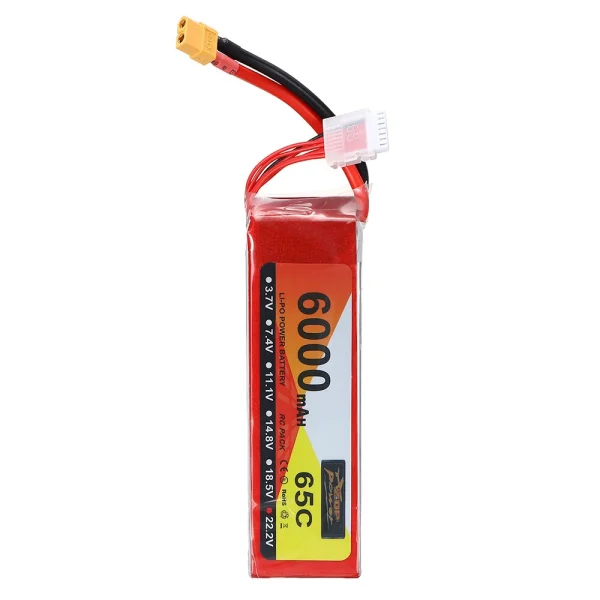 ZOP Power 22.2V 6000mAh 65C 6S LiPo Battery XT60 Plug for RC Drone - Image 6