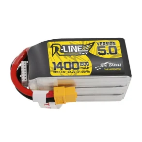 TATTU R-Line Version 5.0 22.2V 1400mAh 150C 6S LiPo Battery XT60 Plug for SpeedyBee Master 5 V2 iFlight Nazgul5 V3 HD RC Drone FPV Racing
