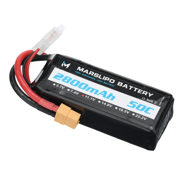 MARSLIPO 11.1V 2800mAh 50C 3S Lipo Battery XT60 Plug for RC Drone - Image 4