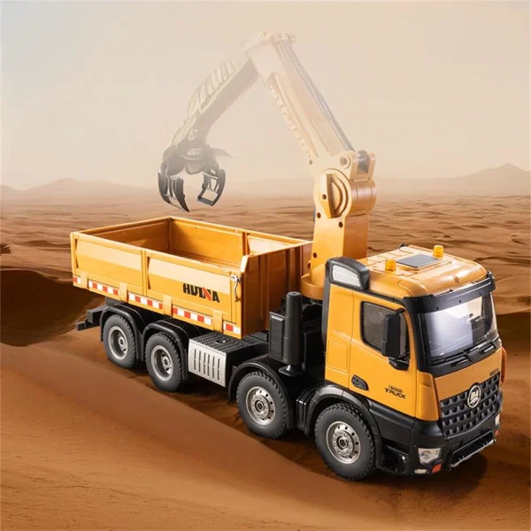 HUINA 1538 1/14 2.4G 26CH Semi-alloy RC Car Grabbing Wood Dump Truck 3-in-1 Vehicle Model RTR - Image 6