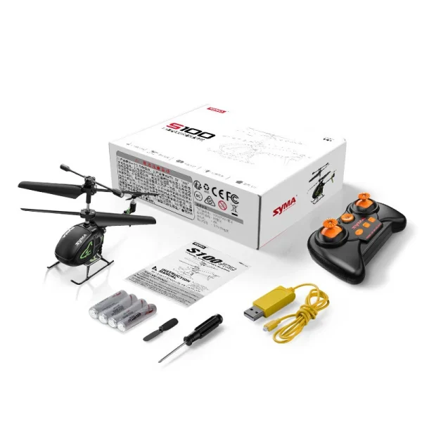 Syma S100 2.4G 3CH Mini Altitude Hold One Key Take Off/Landing RC Helicopter RTF - Image 7