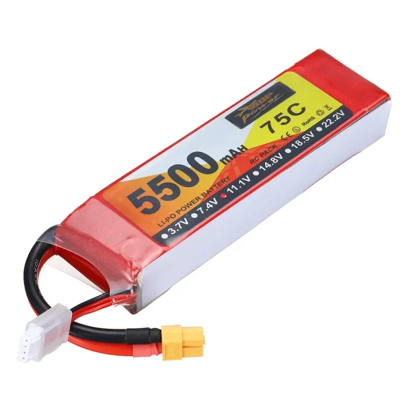 ZOP Power 11.1V 5500mAh 75C 3S LiPo Battery XT60 Plug for RC Drone - Image 2