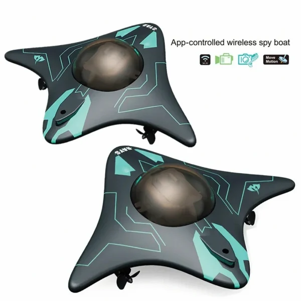 Happy Cow 777-273 Mini WIFI RC Boat App Controlled Six Links Real time Transmission Underwater Camera Ship Photo Video Visual Remote Control LED Light Model Outdoor Children Toy - Image 3