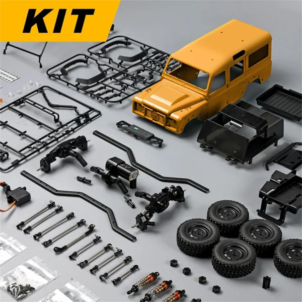 MNRC MN111 DIY KIT 1/18 4X4 RC Car LED Light Climbing Rock Crawler Off-Road Truck Portal Axle Alloy Shell Toys Classic Vehicles Models - Image 3