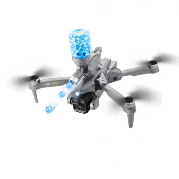 XKJ K11 MAX Three Camera WiFi FPV ESC 3 Lens with Water Bombs Launcher Optical Flow Positioning Brushless Foldable RC Drone Quadcopter RTF - Image 8