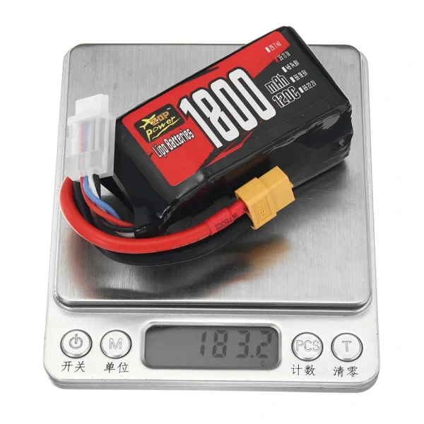 ZOP Power 3S 11.1V 1800mAh 120C 19.98Wh LiPo Battery XT60 Plug for RC Drone FPV Racing - Image 8