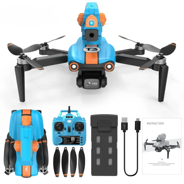 Funsky LM12-D MAX  WiFi FPV with HD ESC Dual Camera Bullet Launcher Optical Flow Positioning Brushless Foldable RC Drone Quadcopter RTF - Image 4