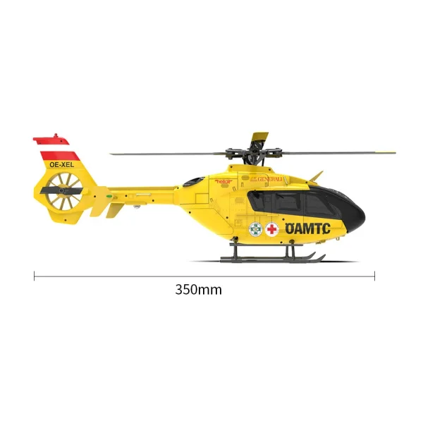 YXZNRC F06 2.4G 6CH 1:36 EC135 Scale Yellow Fuselage Flybarless RC Helicopter RTF - Image 7