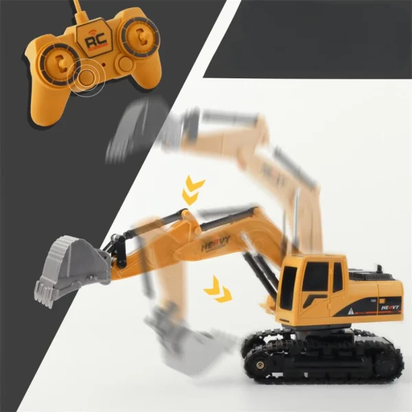 689-959A 1/20 2.4G 6CH RC Excavator+RC Dump Truck RTR for Children Toys - Image 3