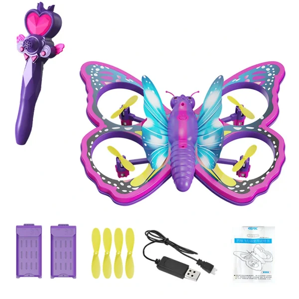 4DRC V40 Butterfly Intelligent Gravity Sensor Obstacle Altitude Hold Mode 360 Filp Colorful LED Lighting Toys Kids Gift 2.4G 4CH 6-Axis RC Drone Quadcopter RTF - Image 9