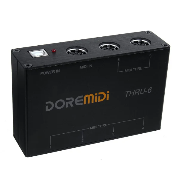 DOREMiDi THRU-6 MIDI Interfaces Controller THRU 6 Thru Box Controller Adapter Converter 1 Input and 6 Output - Image 5
