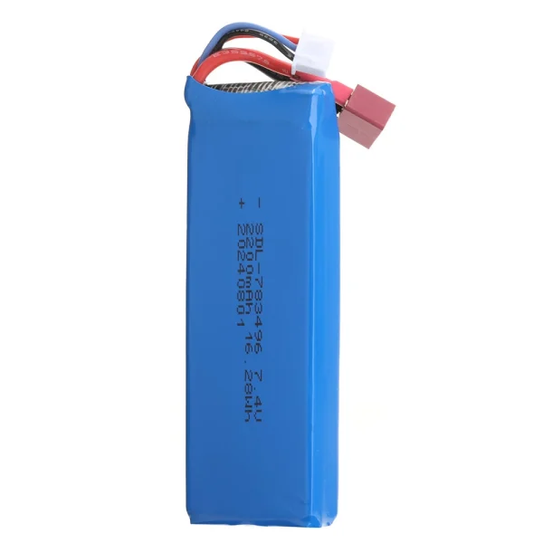 Wltoys 7.4V 2200mAh 25C 2S T Plug Lipo Battery K949-78 for 124016 124017 124018 124019 144001 144010 10428 10428A/B/C/A2/B2/C2 K949 RC Car Parts - Image 4