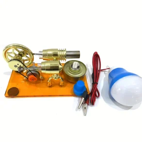 K611 Hot Air Stirling Engine Model Acrylic Base Plate Physics Experiment Science Discovery Production Invention Desktop Decorations Collection Toys