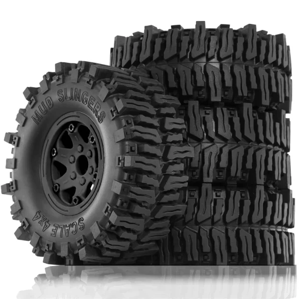 4PCS Climbing Rock Crawler Tires Wheels Rims for 1/8 Off-Road Truck Crossrc Yikong MST MJX H8H RC Cars Vehicles Models Spare Parts R215 - Image 6