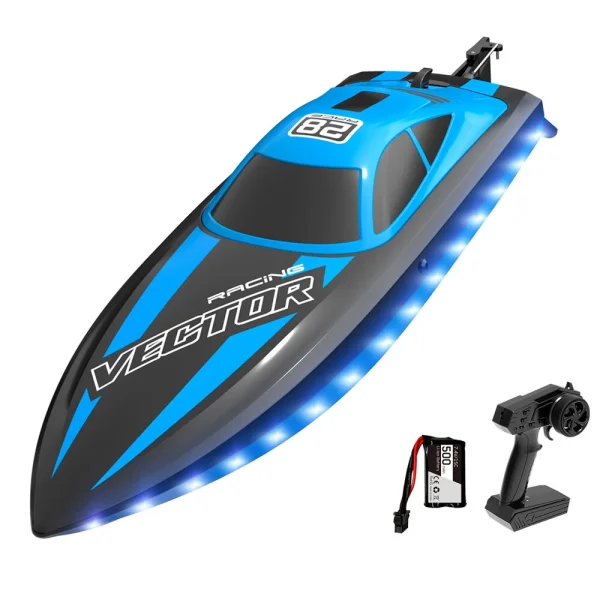 Volantexrc 79506 VECTOR28 2.4G 2CH RTR RC Boat Waterproof 25km/h High Speed with LED Light Water Cooling System Remote Control Boat Vehicle Model - Image 4