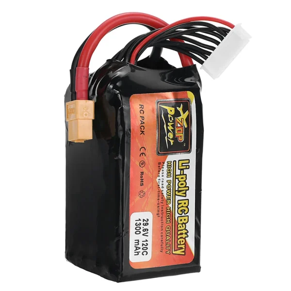 ZOP Power 29.6V 1300mAh 120C 8S Li-poly Battery XT60 Plug for SEQURE SQFPV Heison 5X FPV Quad Drone - Image 5