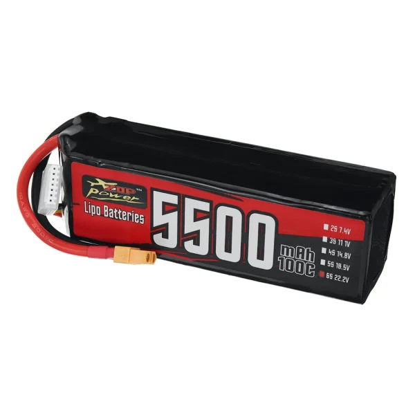 ZOP Power 22.2V 5500mAh 100C 6S 122.1Wh LiPo Battery XT60 Plug for RC Drone - Image 3