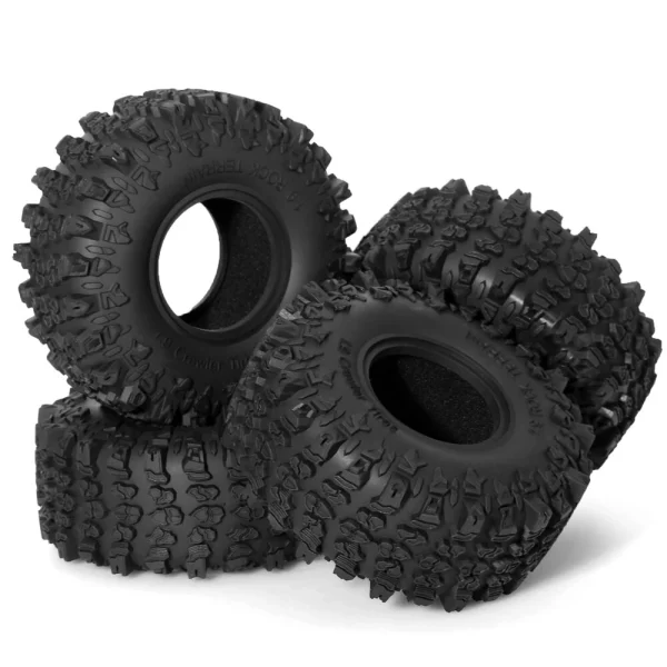 4PCS Upgraded 1.9 Inches Rubber Soft Tyres for 1/10 Axial SCX10 III Yi Kong Toys YK4017 RGT Rock Crawler Climbing Truck RC Cars Vehicles Models Spare Parts R226 - Image 2
